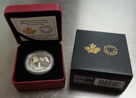 2015 proof Silver Dollar 50th Anniversary of the Canadian Flag