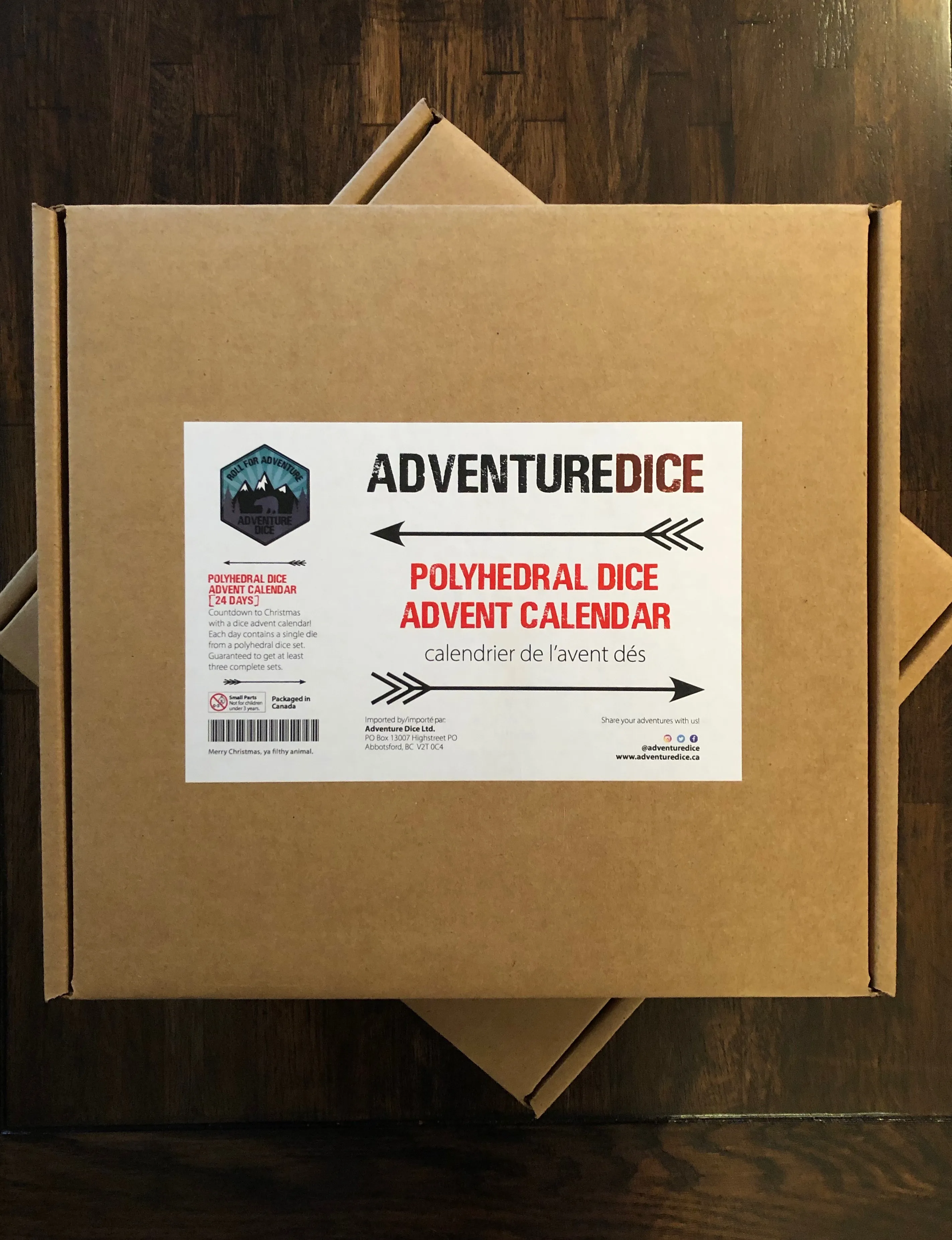 Standard 24 pack Advent Calendar Dice Set