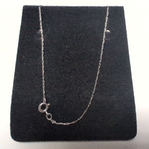 White Gold 10k Rope Necklace Sz:19"