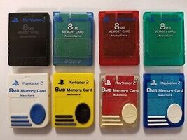 PS2 Memory Card 8MBb Assorted Colours 