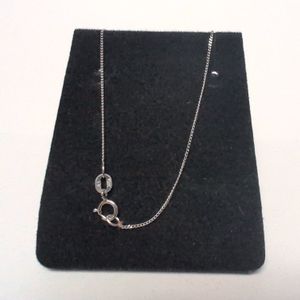 White Gold 10k Fine Curb Necklace Sz:19"