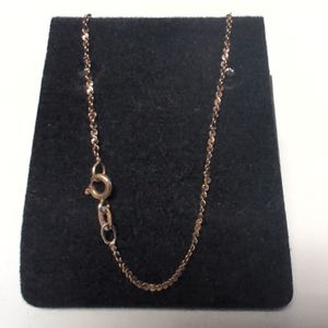 Yellow Gold Rope Necklace Sz:19"