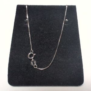 White Gold 14k Box Necklace Sz:18"