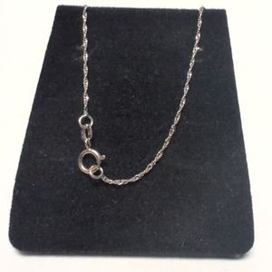 White Gold 10k Rope Necklace Sz:18"