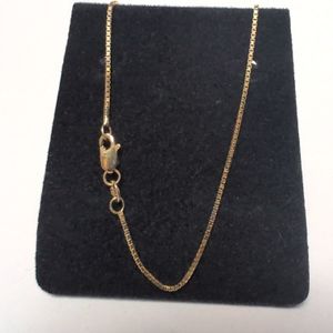 Yellow Gold 10k Box Necklace Sz:20"