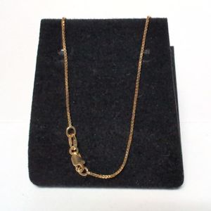 Yellow Gold 10k Box Necklace Sz:20"