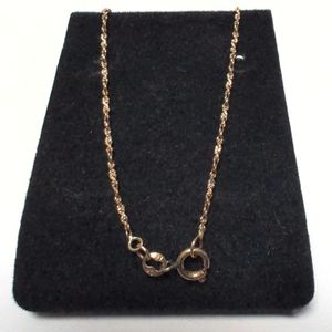 Yellow Gold 10k Rope Necklace Sz:16"