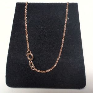 Rose Gold 14k Rope Necklace Sz:18"