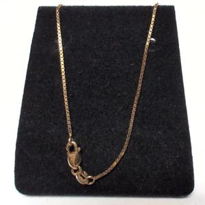 Yellow Gold 10k Box Necklace Sz:20"