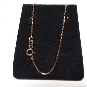 Yellow Gold 10k Box Necklace Sz:21"