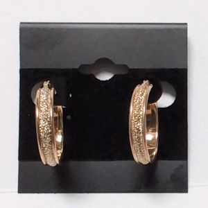 Two tone Gold 10k Hoop Earrings