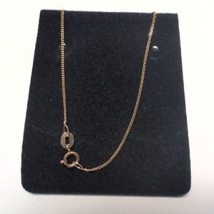 Yellow Gold 10k Fine Curb Necklace Sz:18"