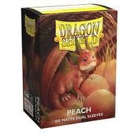 Dragon Shield  Peach 100 Matte Dual Sleeves 