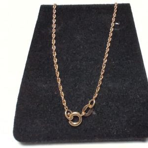 Yellow Gold 10k Rope Necklace Sz:16"