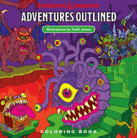 Wizards of the Coast Adventures Outlined Colouring Book 