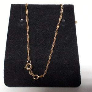 Yellow Gold 10k Rope Necklace Sz:20"