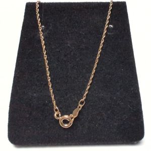 Yellow Gold 14k Rope Necklace Sz:16"