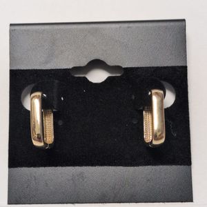 Yellow Gold 10k Square Hoop Earrings