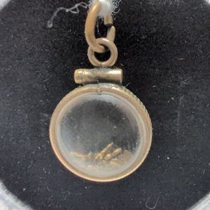 Base Metal Bezel With 22k Gold Nuggets Pendant