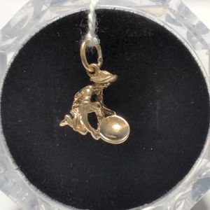 Yellow Gold 10k Gold Miner Pendant