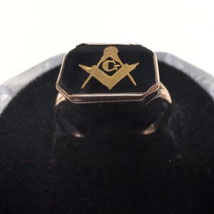 Yellow Gold 10k Masonic Ring Sz:6.25