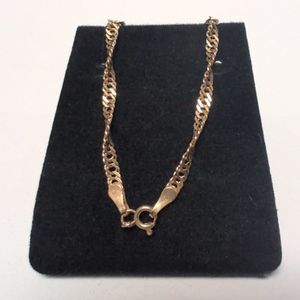 Yellow Gold 10k Twisted Link Necklace Sz:19"