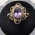 Yellow Gold 10k Amethyst And Sapphire Ring Sz:7.5