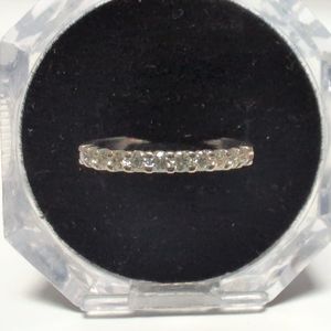 White Gold 14k Diamond Band Ring Sz:7.75