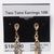 Two tone Gold 10k Dangling Earrings