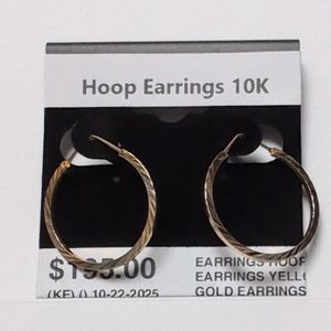 Yellow Gold 10k Hoop Earrings