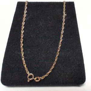 Yellow Gold 14k Rope Necklace Sz:17.75"